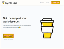 Tablet Screenshot of buymeacoffee.com